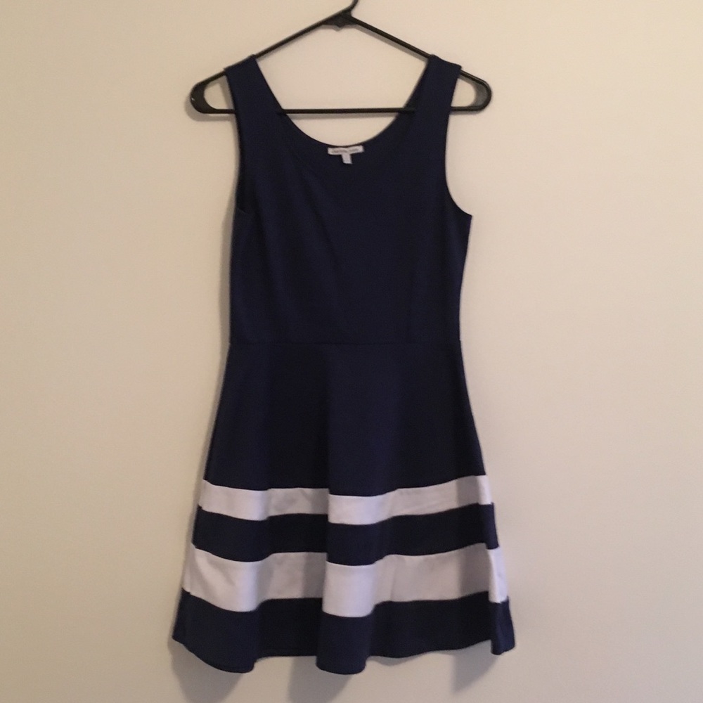 Charlotte Russe - Navy dress with stripes - Size M